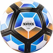 Мяч футбольный детский Novus LIGA, PVC бел/син/оранж., р.5, м/ш